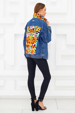 LIGVIANNI Джинсовая куртка Denim Jacket Leopard