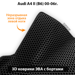 передние эво коврики в салон авто Audi A4 (B6) 00-06г. от supervip