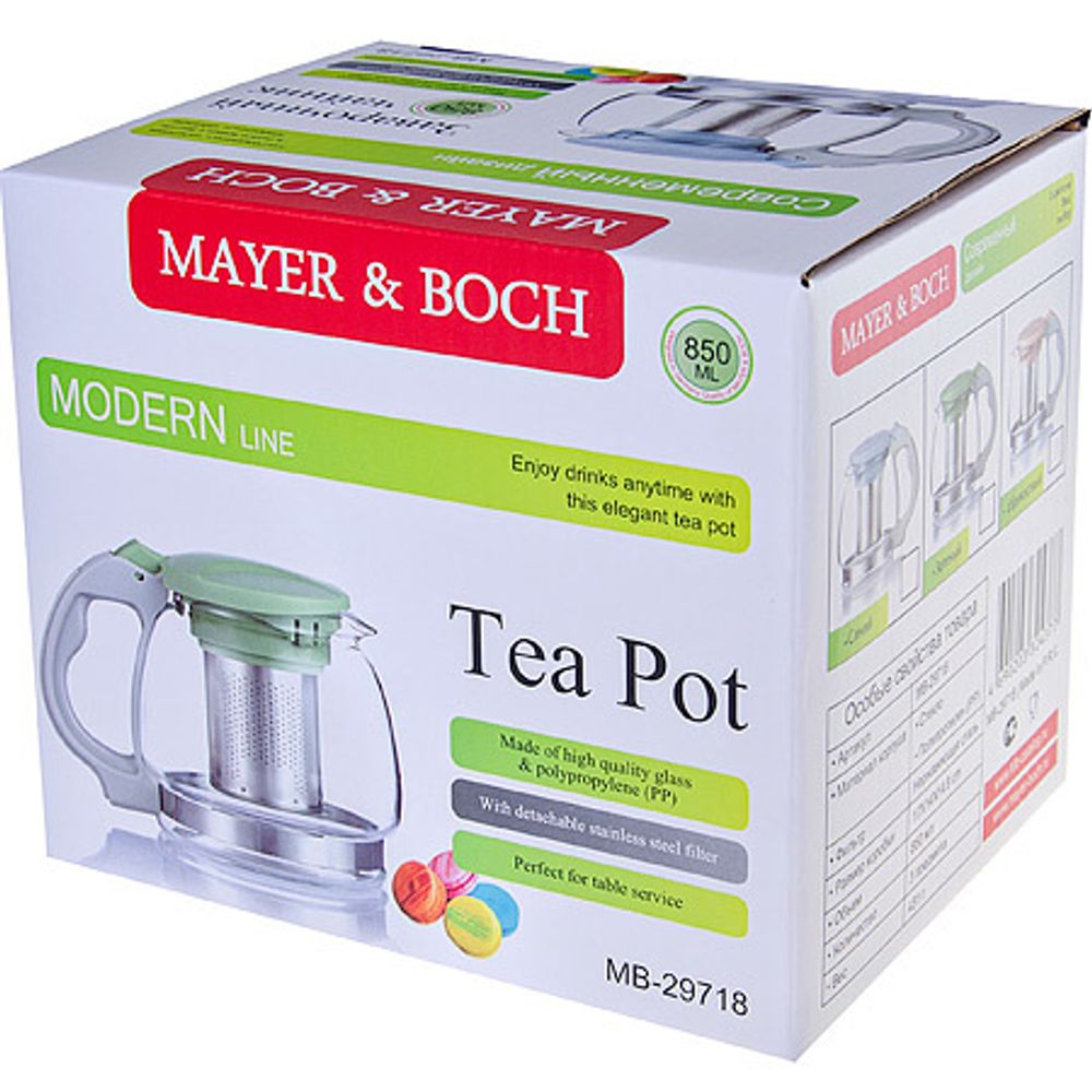 Чайник заварочный Mayer&amp;Boch 29718-1 стекло 850 мл