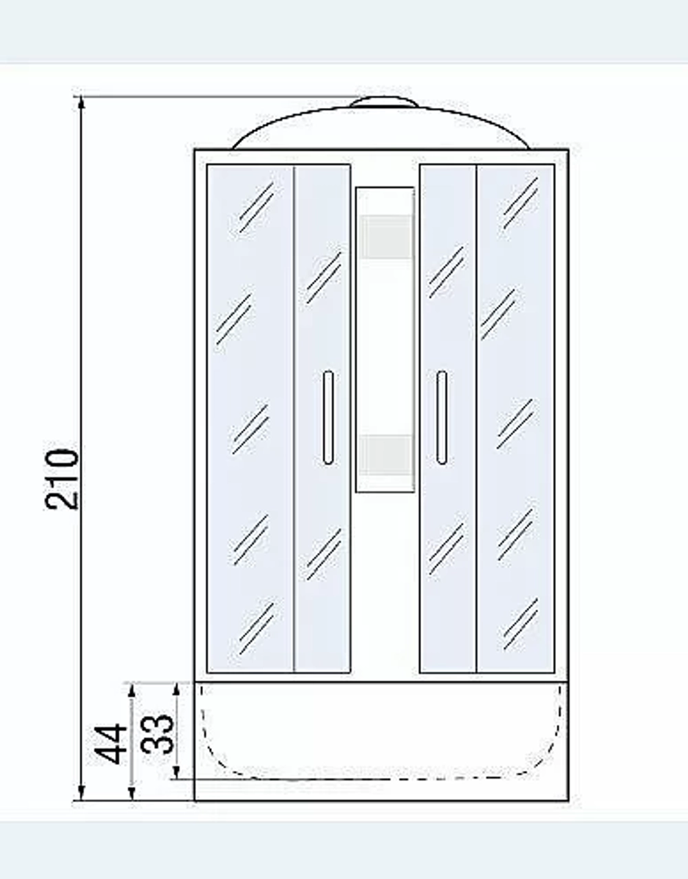 Душевая кабина Rive Nara 44 90x90 МТ