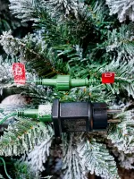 Заснеженная елка с гирляндой встроенной «ile Grande» (Литая+пвх) 240 см / 2,4 м