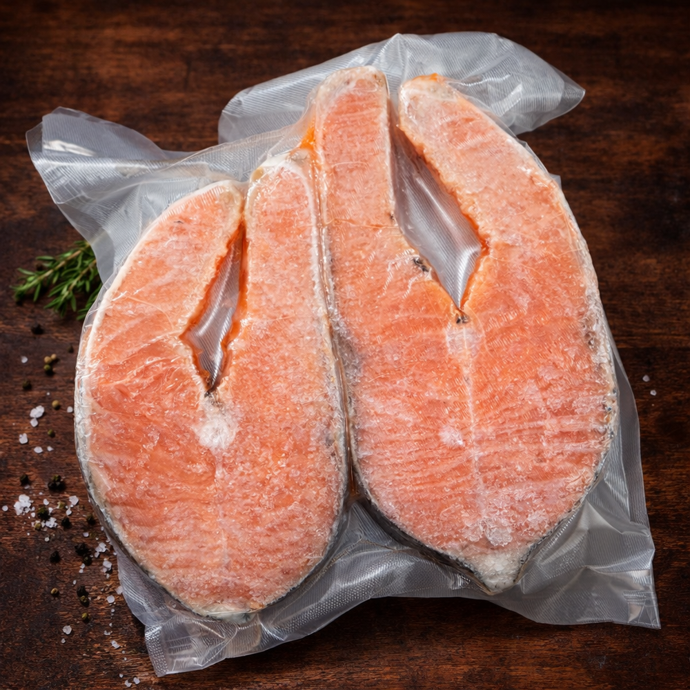 Стейк лосося, замороженный, 1 кг