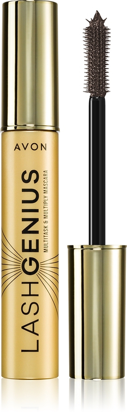 Avon Lash Genius Multitask & Multiply - Уплотняющая, подкручивающая и разделяющая тушь для ресниц 5 в 1, 10 ml