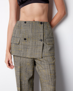 Баска-юбка из шелка и вискозы Боттега Венета желтый/синий