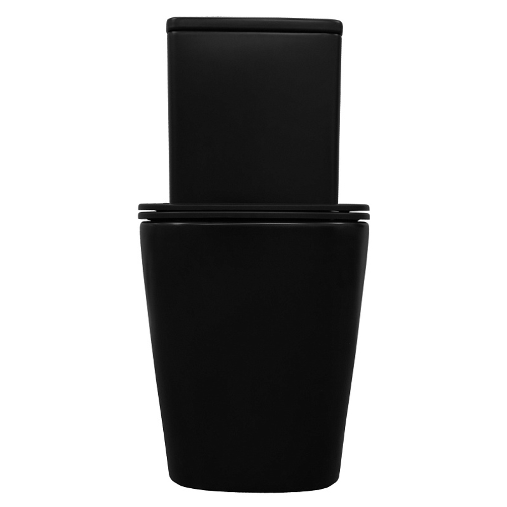 Унитаз-компакт Azario Black King 370х640х810 безободковый, с быстросъемным сиденьем микролифт, черный матовый (AZ-8303D)