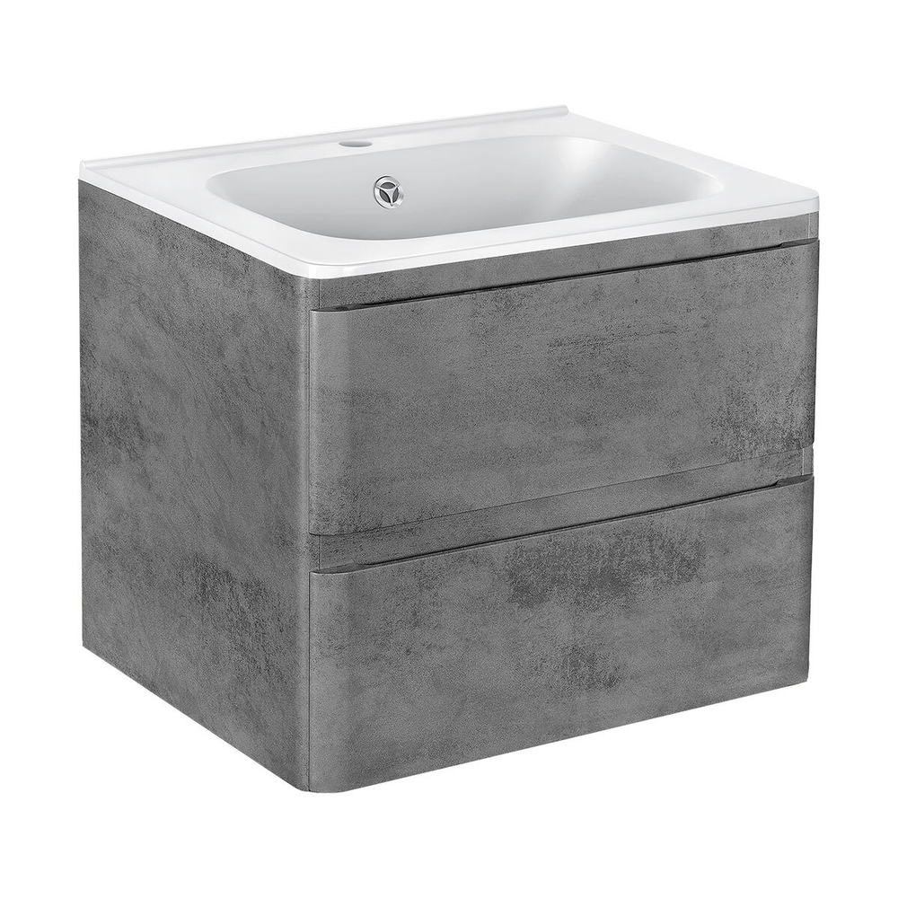 База под раковину Vico 600 подвесная, 2 выкатных ящика soft close, Beton, , шт