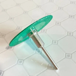 Диск алмазный с оправкой "Зеленый Дракон" для гравера по керамограниту и стеклу 1 шт /50 мм/100-120 Grit