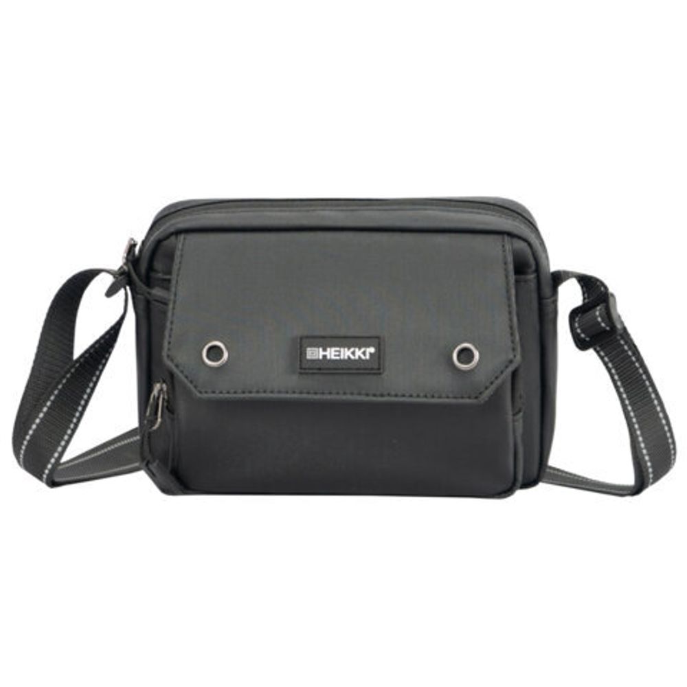 Сумка на плечо HEIKKI WALLET (ХЕЙКИ) два отделения, органайзер, черная, 15х20х5 см, 272639