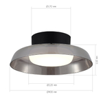 SL6019.412.01 Светильник потолочный ST-Luce Черный/Дымчатый, Белый LED 1*24W FORAY