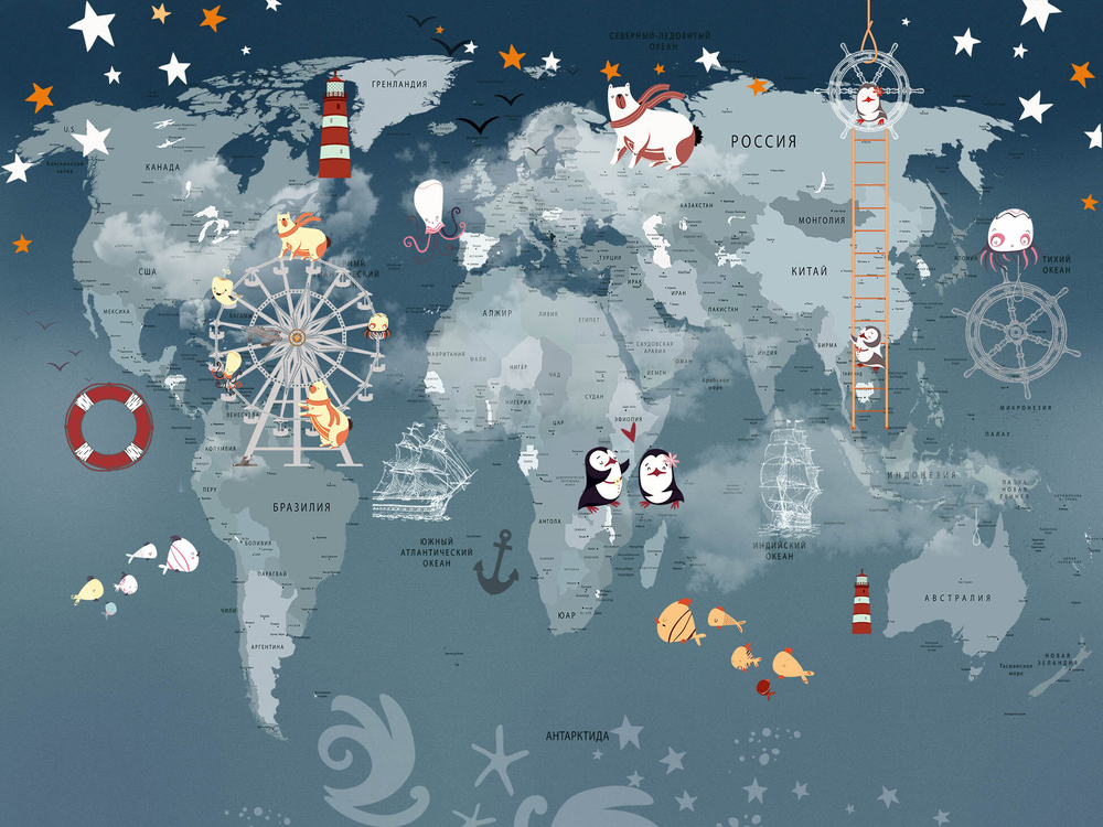 Дизайнерские обои Wall Street Funny Tour