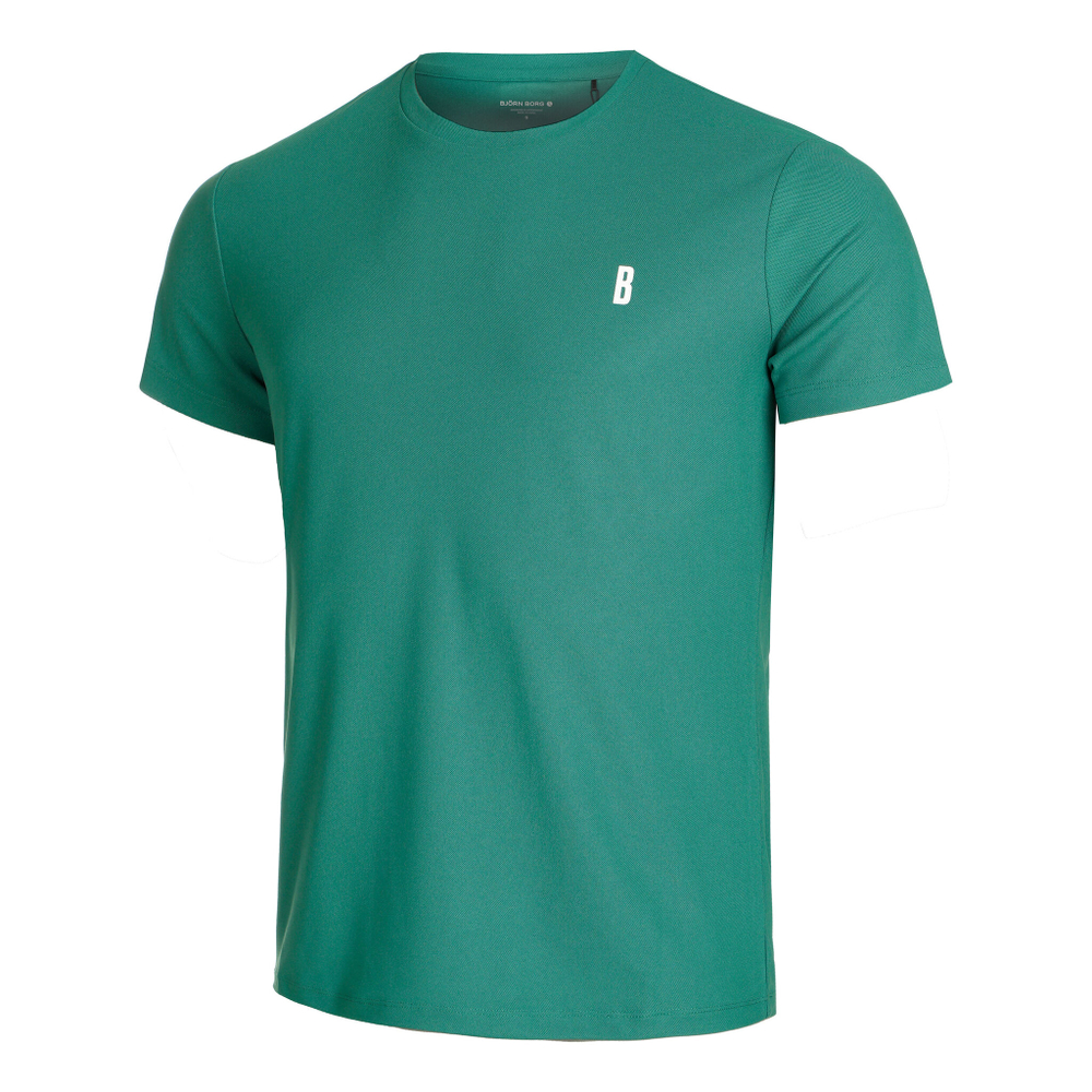Мужское теннисное поло Björn Borg ACE Stripe T-Shirt Men - Green