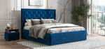 Кровать Босс Классик 180*200 Монолит синий (последний экземпляр)