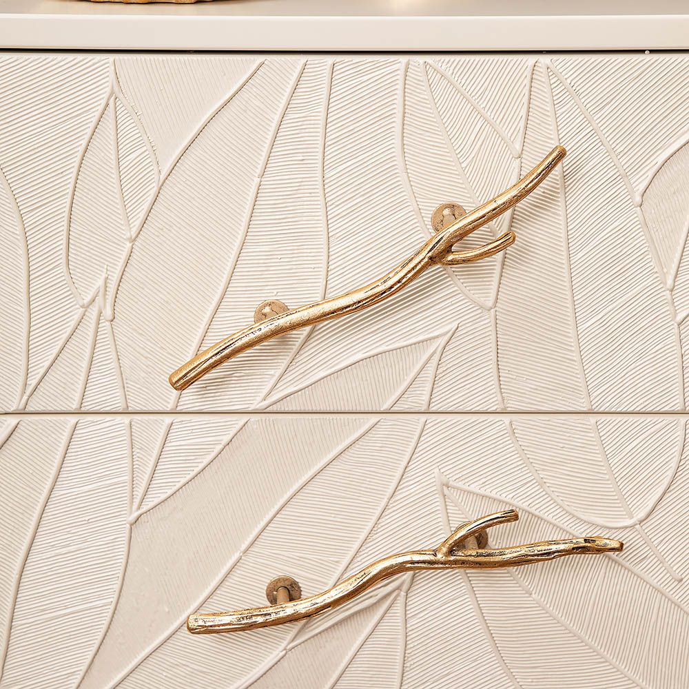 Тумба Арт Колор leaves Классик Голд Кремовый белый