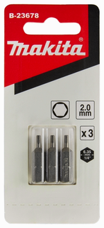 Бита шестигранная 2х25 мм C-form 3 шт. Makita B-23678