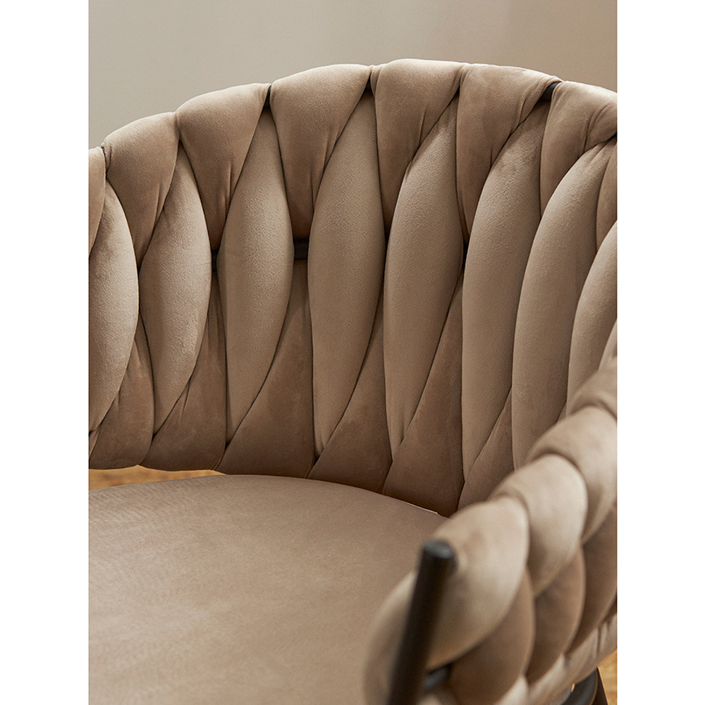 Кресло lind, велюр, бежевое