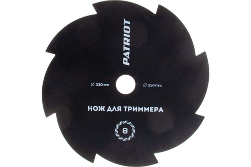 Нож TBS-8 (230 мм; 25.4 мм) для триммеров PATRIOT 809115210