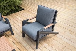 "Лотос" лаунж-зона 5-местная из алюминия, цвет темно-серый