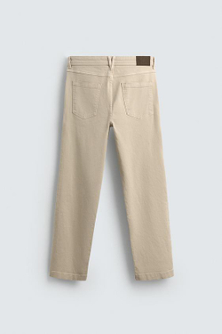 ZARA БРЮКИ STRAIGHT FIT, ЭКРЮ