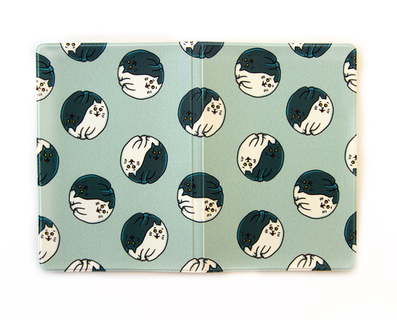 Обложка для паспорта "Кото-инь-ян"