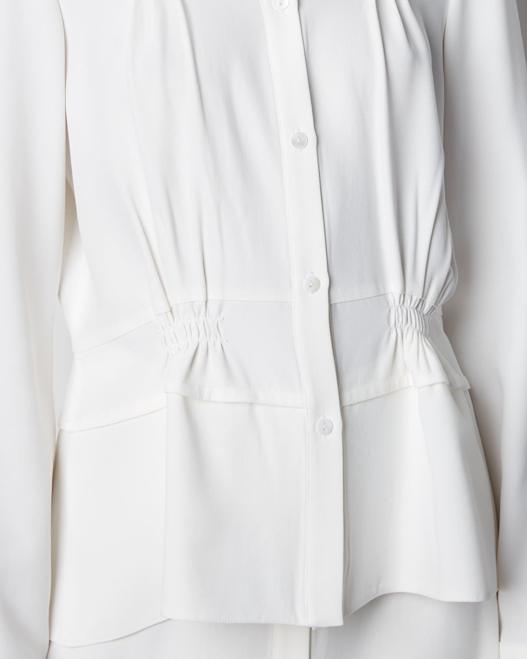 Блуза из смесовой вискозы Александр Маккуин белый