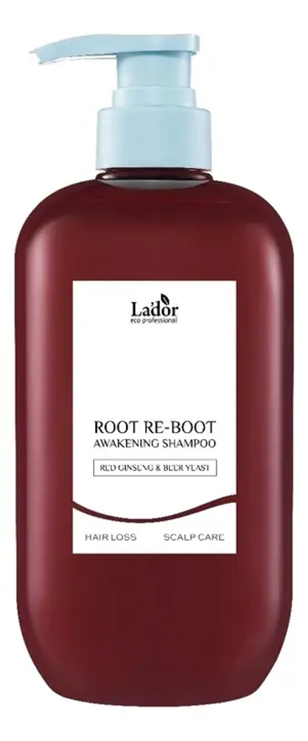 Шампунь для волос с женьшенем и пивными дрожжами Lador Dor root re-boot awakening shampoo