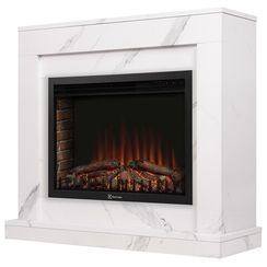 Портал Firelight Simple 25 белый мрамор