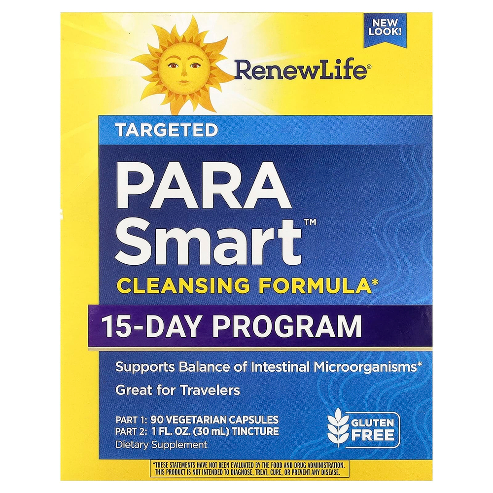 Renew Life, ParaSmart Cleanse, средство для очищения организма за 14 дней, 2 части