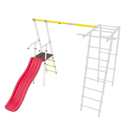 Дополнительный комплект с горкой к дачному комплексу ROMANA *только для высоты балки качелей 2050 мм. (белый/красный/желтый) (без качелей)