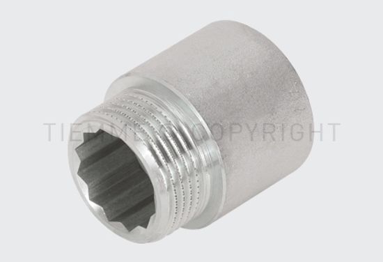 Удлинитель латунный Tiemme 1/2"х80 мм. НР/ВР с наружной/внутренней резьбой хромированный 1500184