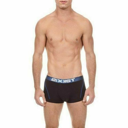 Мужские трусы боксеры черные 2xist oblique stripes Boxer BLACK