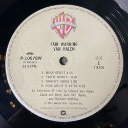 Винтажная виниловая пластинка LP Van Halen Fair Warning (Japan 1981)(No Obi)