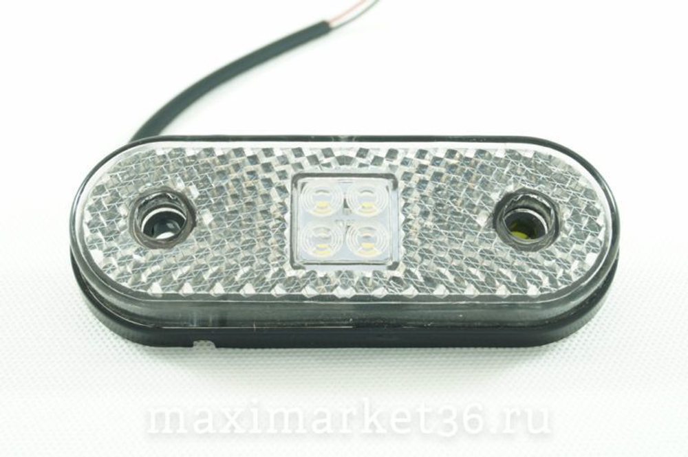 Фонарь маркерный Диод SCHMITZ овал белый с проводом 24V