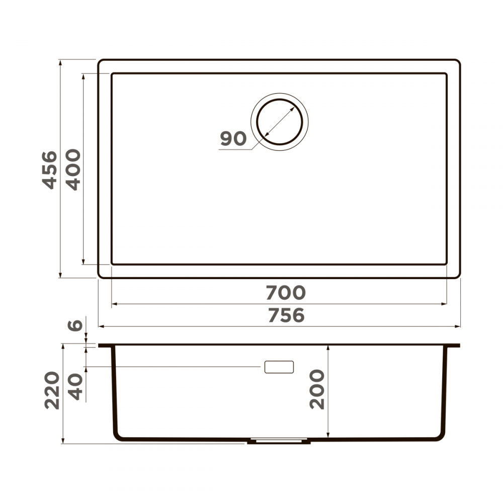 Кухонная мойка Omoikiri Yamakawa 75-U/I-CN