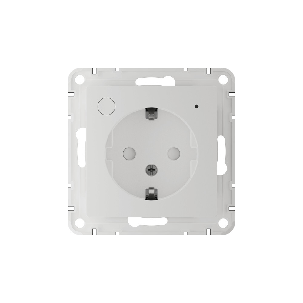 ATLASDESIGN SMART РОЗЕТКА с заземл., со шт., Zigbee, L+N, 16А, мех., БЕЛЫЙ
