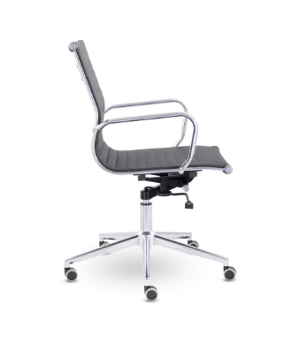 Кресло Кайман СН-300 софт, низкая спинка, хром, экокожа Santorini