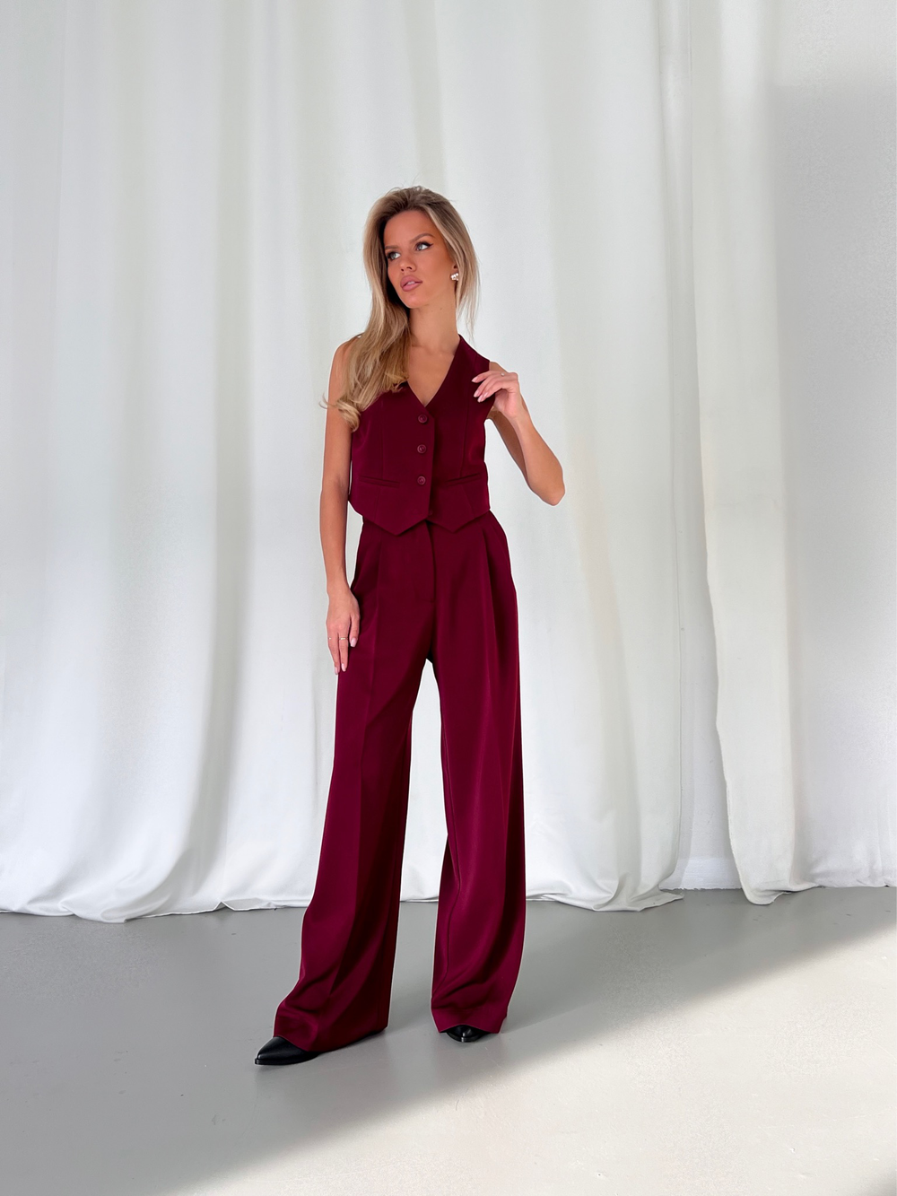 Брюки Office винный