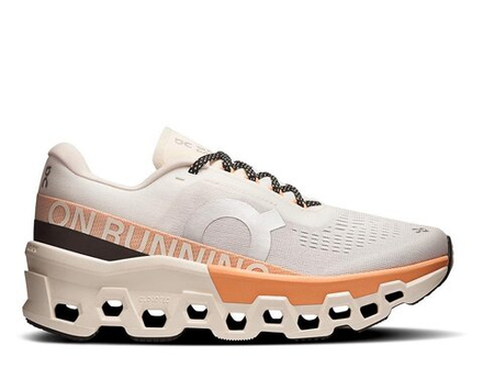 Кроссовки для бега женские On Cloudmonster 2 W Бело-Оранжевые