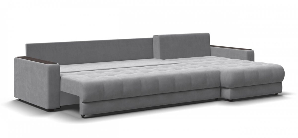 Угловой диван Босс Макс Велюр Монолит сталь