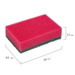 Губки бытовые MAXI, 27х96х64 мм, КОМПЛЕКТ 10 шт., поролон/абразив, для посуды/уборки, LAIMA, К0003, 601552