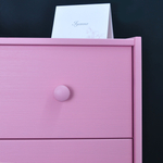 Розовый деревянный комод Раст с 4 ящиками для хранения вещей и игрушек с органайзерами, из массива сосны