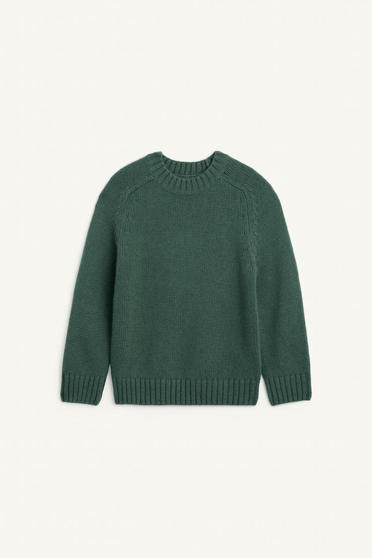 ZARA ТРИКОТАЖНЫЙ СВИТЕР, ТЕМНО-ЗЕЛЕНЫЙ