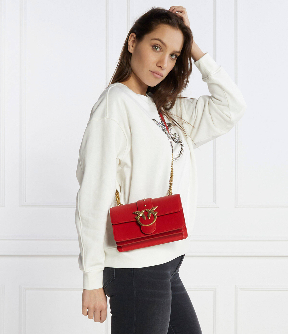 Skórzana наплечная сумка LOVE ONE MINI CL PLTT Pinko - красный(100059 A0F1)