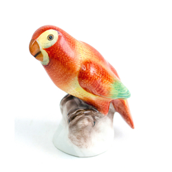 Попугай. Фарфор, ручная роспись. 1950-60 гг. Венгрия, Херенд (венгр. Herend). 1957