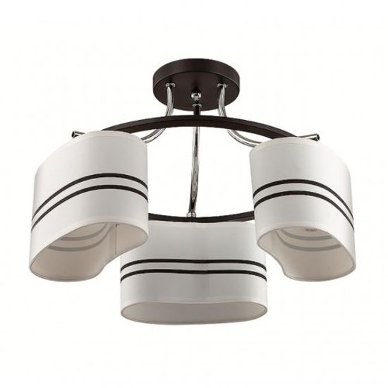 Люстра потолочная 3-ка 3056/3C LUMION хром/черный/ткань Е27 3*40W LUMION SALE