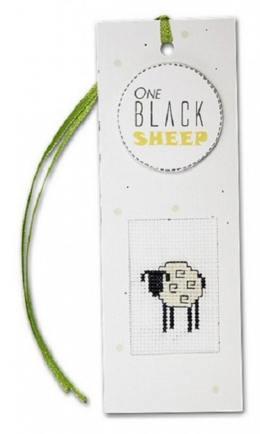 Набор для изготовления закладки с вышитым элементом "One Black Sheep", 5,5 х 15 см (10013160/060519/