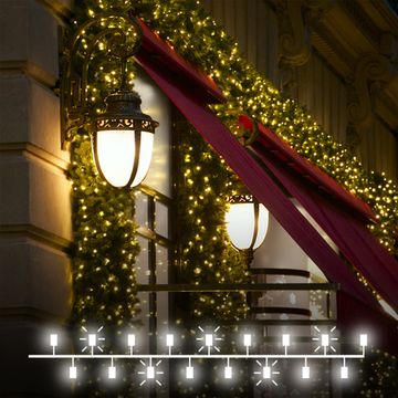 Новогодняя гирлянда нить 400-102 20м IP65 белый с эффектом мерцания Elektrostandard