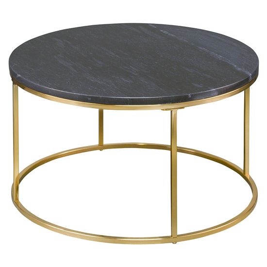 Набор из 2-х журнальных столиков hans, D60 см и D80 см, черный мрамор