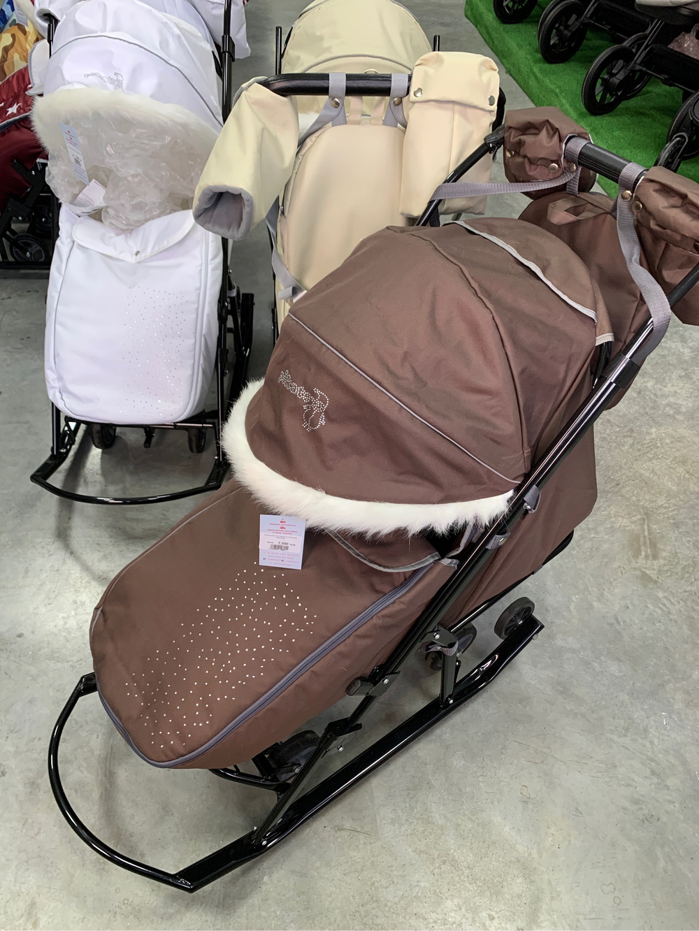 Санки-коляски Pikate КС Снеговик Шоколад
