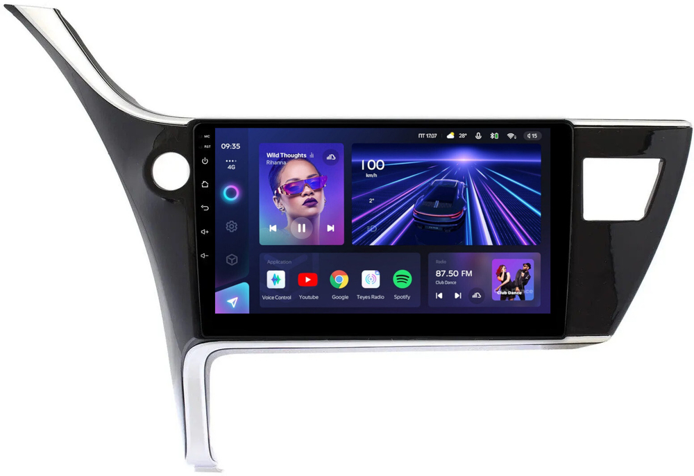 Магнитола для Toyota Corolla E180 2016-2018 - Teyes CC3 Android 10, ТОП процессор, 4/32 Гб, CarPlay, SIM-слот