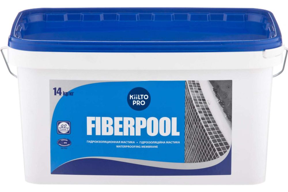 Мастика гидроизоляционная Kiilto Fiberpool 14 кг.